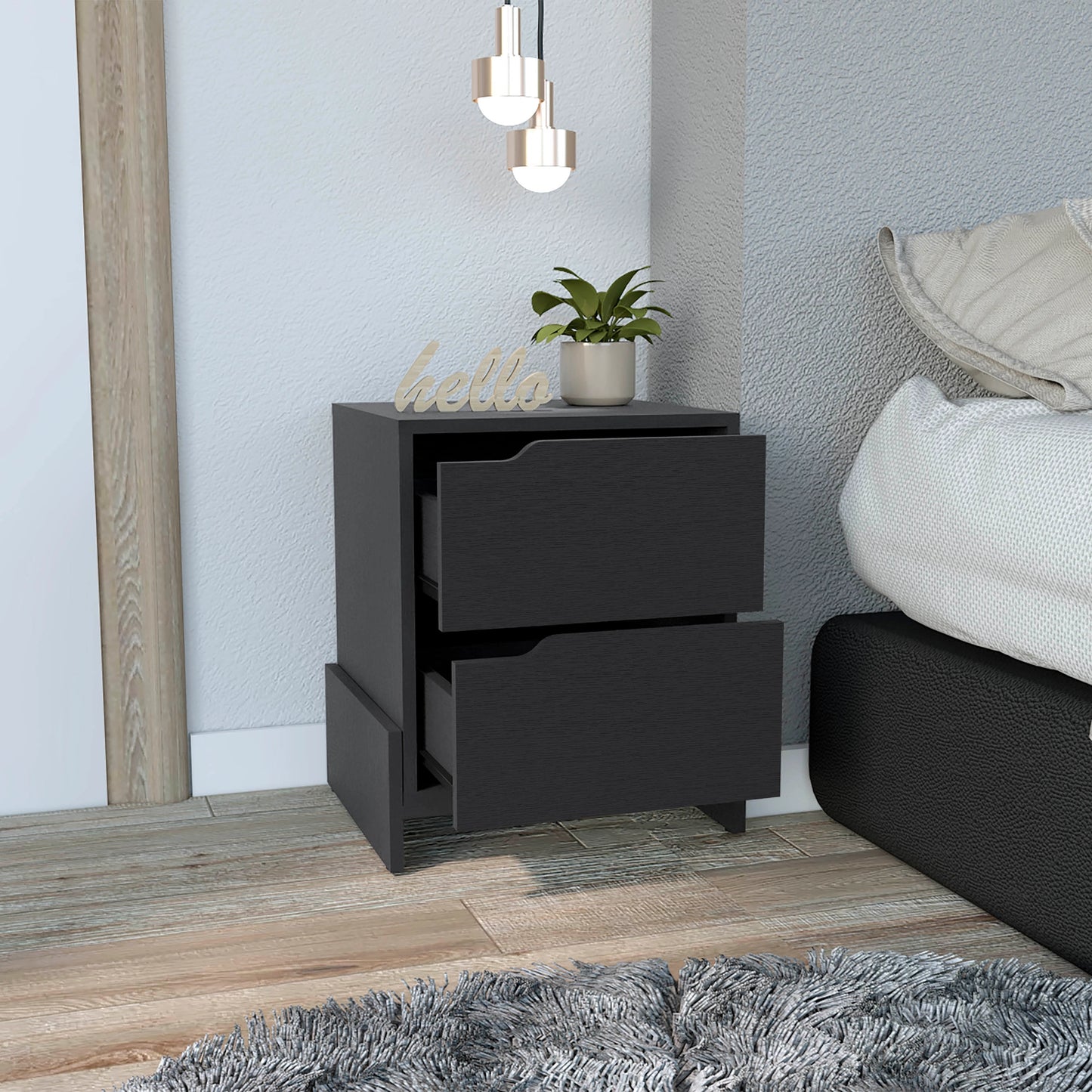 Veloria Nightstand – Black